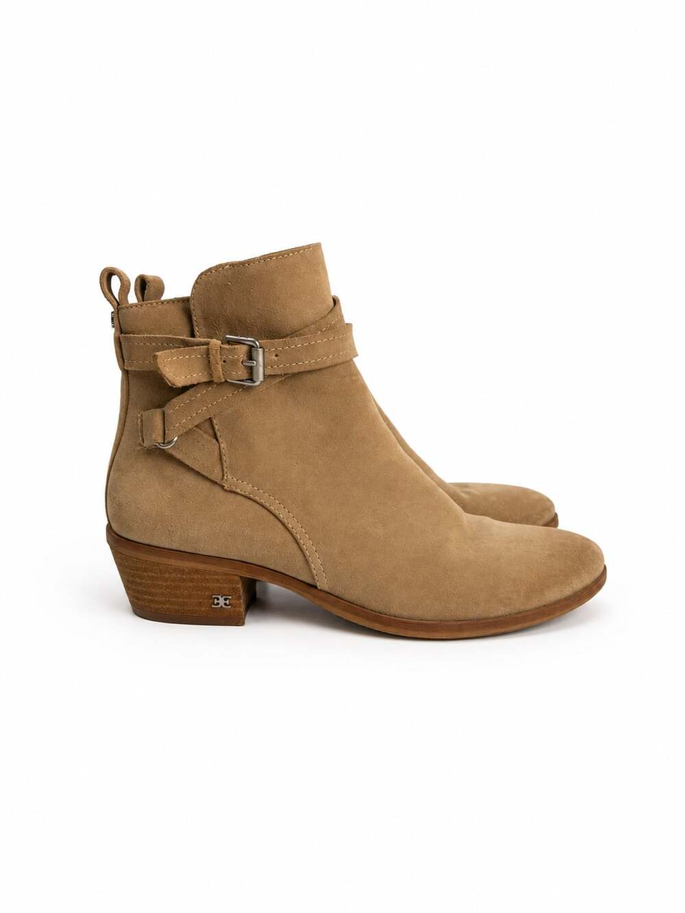 Sam Edelman Polina Suede Ankle Booties in Safari Tan Size 7